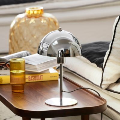 Lampe à poser Icone E14 IP20 15W ∅18,5 x H.30cm Corep argent
