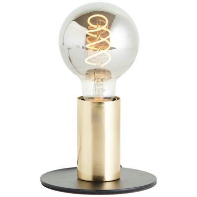 Lampe à poser Kerry E27 A60 40W IP20 laiton noir mat Brilliant