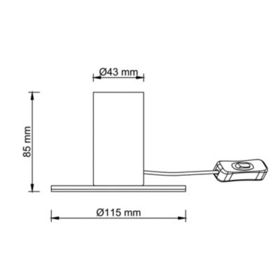 Lampe à poser Kerry E27 A60 40W IP20 laiton noir mat Brilliant