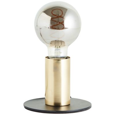 Lampe à poser Kerry E27 A60 40W IP20 laiton noir mat Brilliant