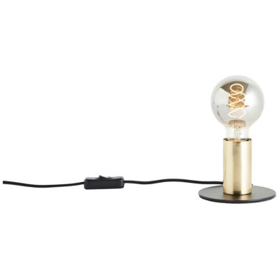Lampe à poser Kerry E27 A60 40W IP20 laiton noir mat Brilliant