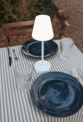 Lampe à poser LED Lola slim blanc H.30cm IP44 160lm Newgarden