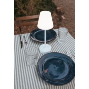 Lampe à poser LED Lola slim blanc H.30cm IP44 160lm Newgarden