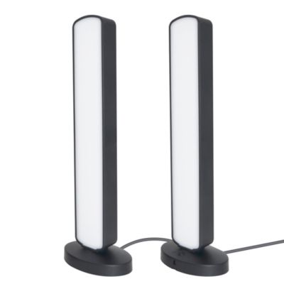 Lampe à poser LED RGB Bawtry 2,5W GoodHome l.9 x H.28 cm noir dimmable