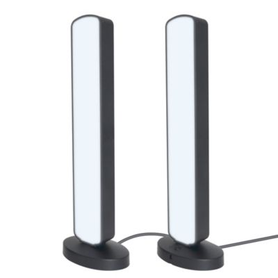Lampe à poser LED RGB Bawtry 2,5W GoodHome l.9 x H.28 cm noir dimmable