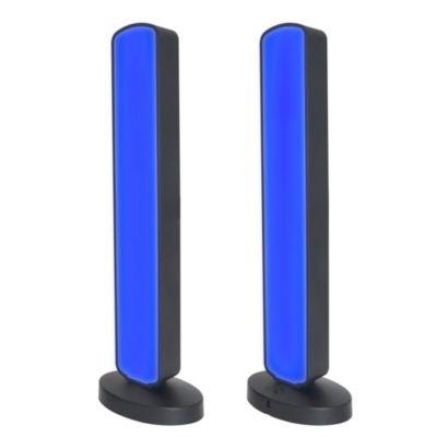 Lampe à poser LED RGB Bawtry 2,5W GoodHome l.9 x H.28 cm noir dimmable