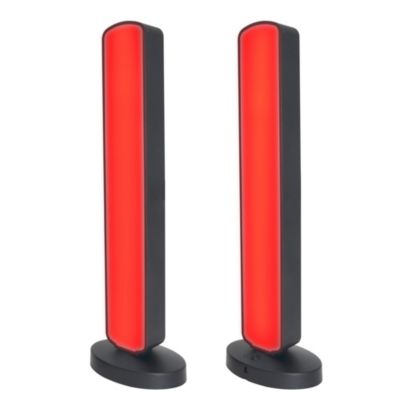Lampe à poser LED RGB Bawtry 2,5W GoodHome l.9 x H.28 cm noir dimmable