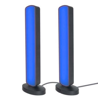 Lampe à poser LED RGB Bawtry 2,5W GoodHome l.9 x H.28 cm noir dimmable