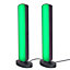 Lampe à poser LED RGB Bawtry 2,5W GoodHome l.9 x H.28 cm noir dimmable