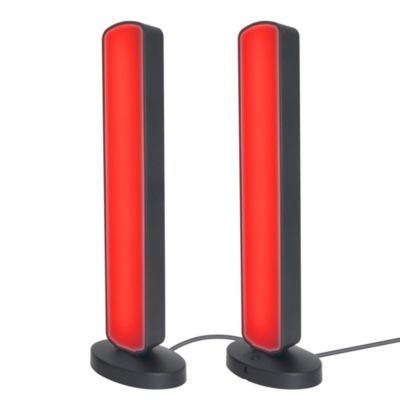 Lampe à poser LED RGB Bawtry 2,5W GoodHome l.9 x H.28 cm noir dimmable