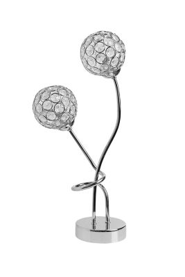 Lampe à poser Mantus 2 ampoules G9 IP20 argent Castorama