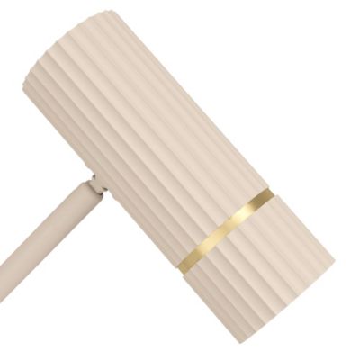 Lampe à poser métal beige sable Ø17 x H.49 cm GU10 4,7W, Eglo Caminia