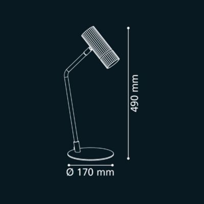 Lampe à poser métal beige sable Ø17 x H.49 cm GU10 4,7W, Eglo Caminia