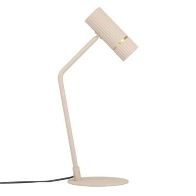Lampe à poser métal beige sable Ø17 x H.49 cm GU10 4,7W, Eglo Caminia