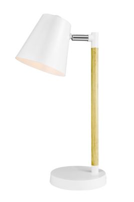 Lampe à poser Mulanje E14 IP20 blanc bois