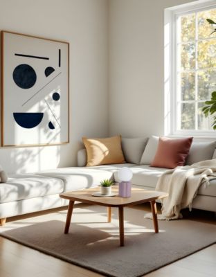 Lampe à poser en céramique crème et globe en verre Renoir