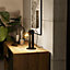 Lampe à poser Plimsoll 40W IP20 acier et bois Eglo L.10,5 x H.25,5 cm