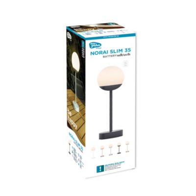 Lampe à poser portable, rechargeable Norai slim métal gris anthracite dimmable IP44 260lm 2W Newgarden