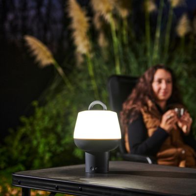 Lampe à poser rechargeable LED extérieure grise 2,5 W 250 lm USB IP54, GoodHome Kisatchie