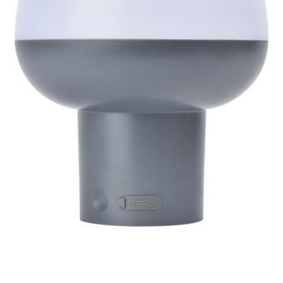 Lampe à poser rechargeable LED extérieure grise 2,5 W 250 lm USB IP54, GoodHome Kisatchie