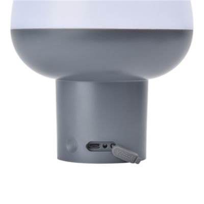 Lampe à poser rechargeable LED extérieure grise 2,5 W 250 lm USB IP54, GoodHome Kisatchie