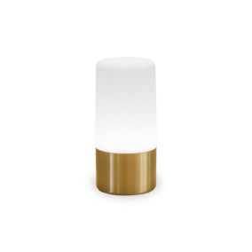 Lampe à poser rechargeable Maia laiton or dimmable RGB IP44 2W Newgarden
