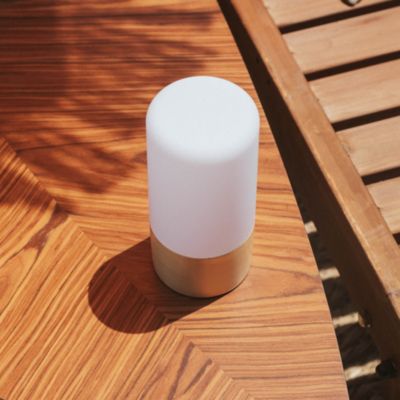 Lampe à poser rechargeable Maia laiton or dimmable RGB IP44 2W Newgarden