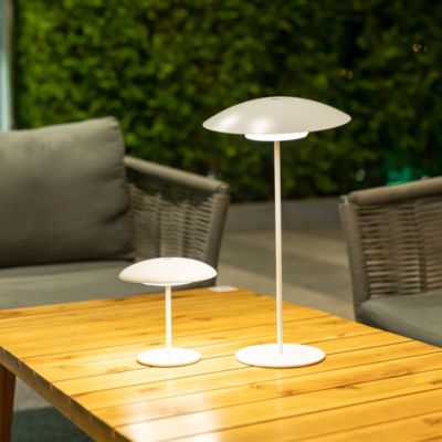 Lampe à poser réglable, rechargeable Sardina 30 métal blanc dimmable IP44 2W Newgarden