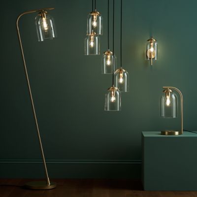 Lampe à poser Thestias E27 IP20 verre et métal