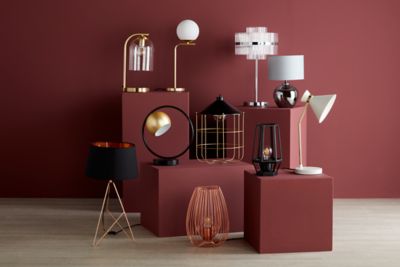 Lampe à poser Toroba E14 IP20 or et noir