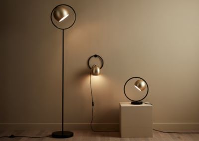 Lampe à poser Toroba E14 IP20 or et noir