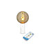 Lampe ampoule vintage sans fil Edy G125 IP44 400lm blanc H.22,5 cm