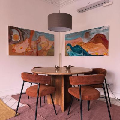 Lampe à arc en laiton avec base en marbre blanc réglable - XXL