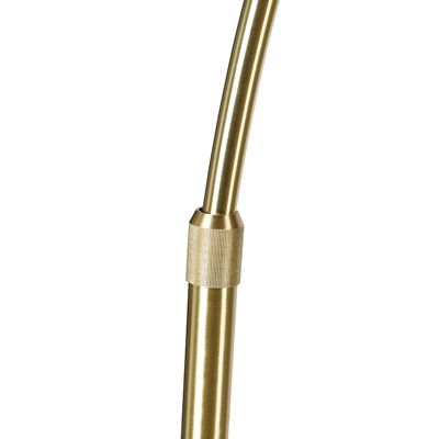 Lampe à arc en laiton avec base en marbre blanc réglable - XXL