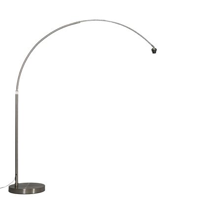 Lampe à arc moderne en acier réglable sans abat-jour
