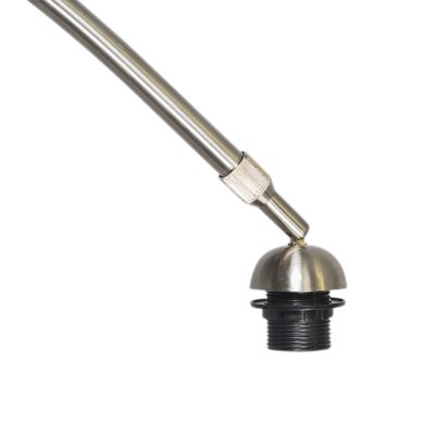 Lampe à arc moderne en acier réglable sans abat-jour