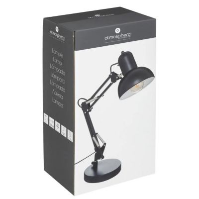 Lampe architecte en Métal Noir H 55.8 cm Lampe style industriel