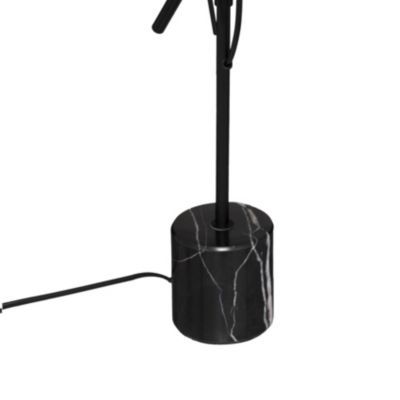 Lampe au bras articulé avec base en marbre (L.39.5xP.14xH.53.6 cm - Noir)