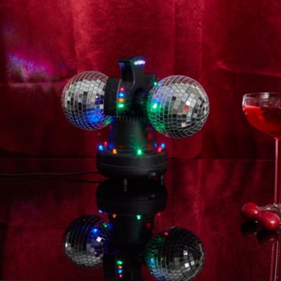 Lampe Boule Disco - PARTY TIME - Double - USB - Noir