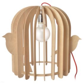 Lampe cage Oiseaux Bois La chaise longue