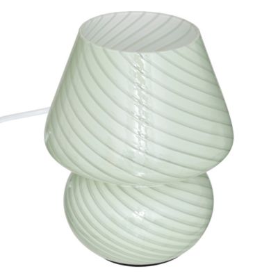 Lampe champignon en Verre Vert clair D 15 x H 18.5 cm