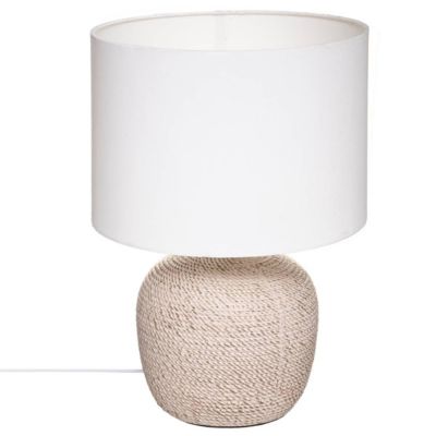 Lampe "Davia" céramique blanc H40cm - Atmosphera Créateur d'intérieur