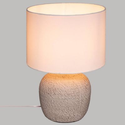Lampe "Davia" céramique blanc H40cm - Atmosphera Créateur d'intérieur