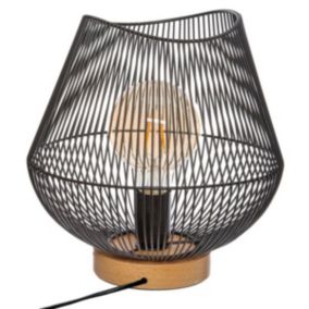 Lampe de bureau Atmosphera Jena Noir Métal 40 W  28 x 26 cm