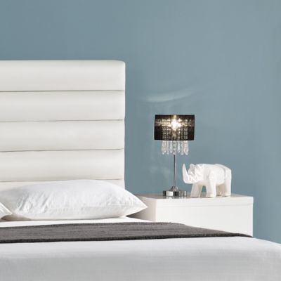 Lampe De Bureau Avec Cristaux Synthétiques E14 Métal Hauteur 40 Cm Noir lux.pro