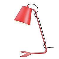 Lampe de bureau Colours Clover rouge mat