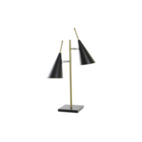 Lampe de bureau DKD Home Decor 25W Noir Doré 220 V Moderne 38 x 16 x 64 cm