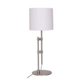 Lampe de bureau DKD Home Decor Argenté Métal Blanc Moderne 23 x 23 x 64 cm