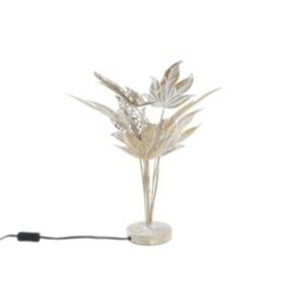 Lampe de bureau DKD Home Decor Gris Tropical Feuille d'une plante 42 x 42 x 47 cm