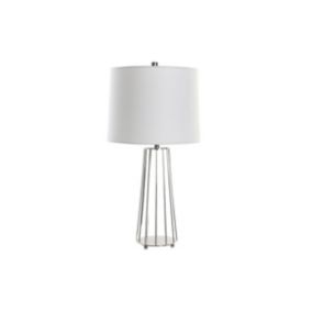 Lampe de bureau DKD Home Decor Métal Polyester Blanc 220 V 50 W 33 x 33 x 66 cm